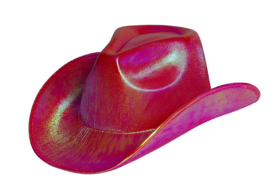 Cappello da cowboy rosso lucido - Confezione da 6