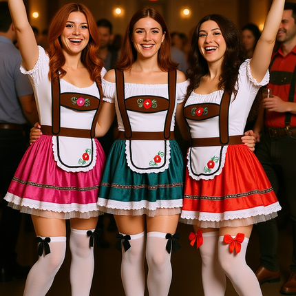 Rood Dirndl Jurk Oktoberfest Fay