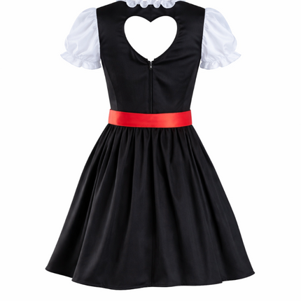 Abito dirndl rosso per l'Oktoberfest Rosalie