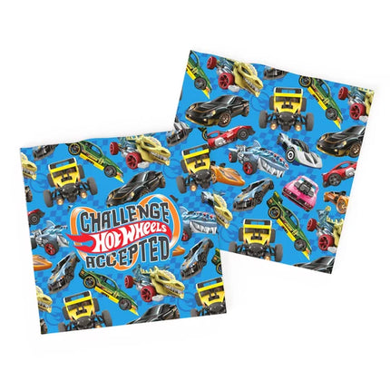 Tovagliolini Hot Wheels blu, 20 pezzi