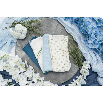 Tovaglioli di cotone floreali 40 cm 4 pezzi