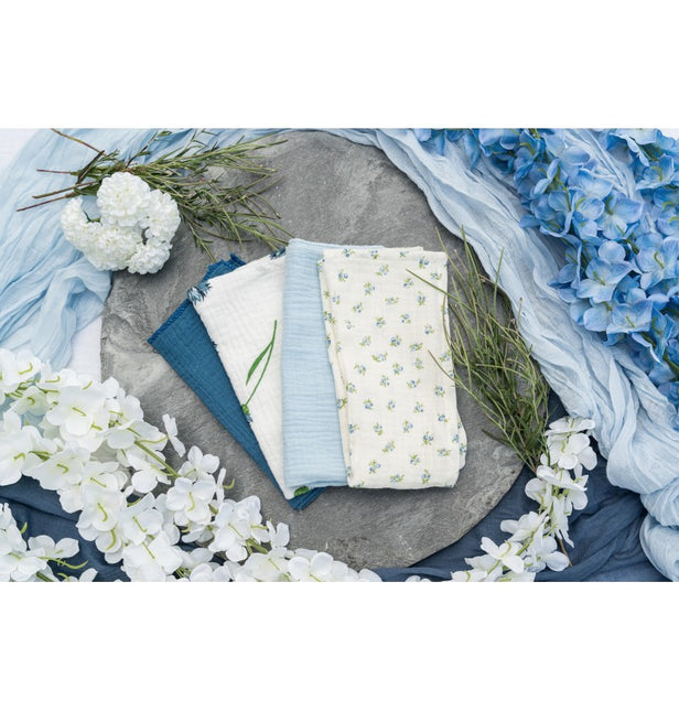 Tovaglioli di cotone floreali 40 cm 4 pezzi