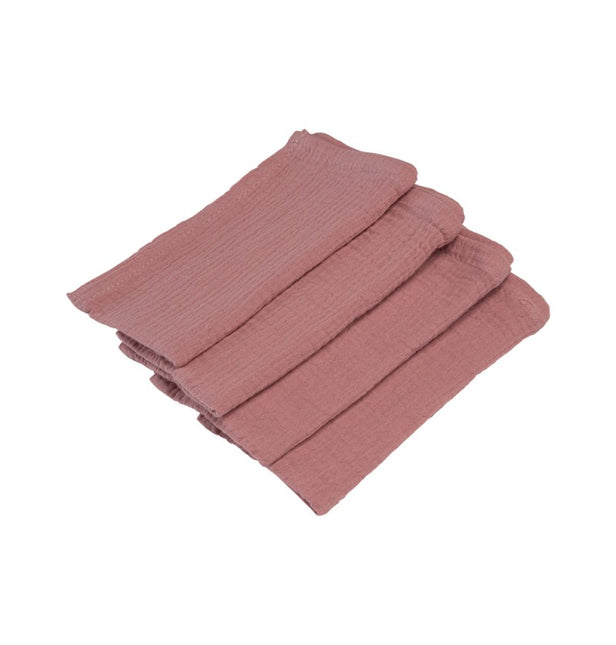 Tovaglioli di cotone rosa 40 cm 4 pezzi