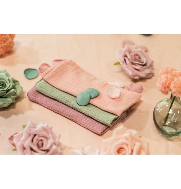 Tovaglioli di cotone rosa 40 cm 4 pezzi