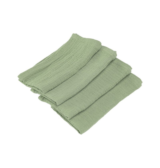 Tovaglioli di cotone verdi da 40 cm 4 pezzi