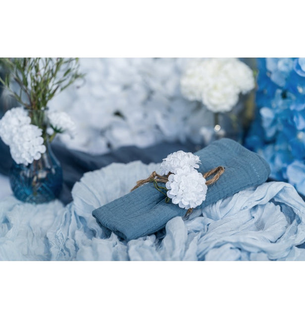 Tovaglioli di cotone blu 40 cm 4 pezzi