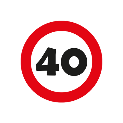 40 Jaar Tafelconfetti 2,5cm - Partywinkel - 8716764248191