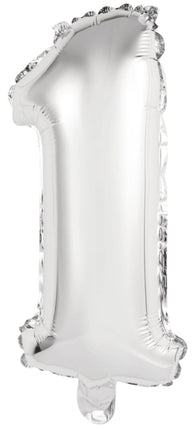 Pallone in foil - Mini Figura 1 - Argento - 35 x 16 cm