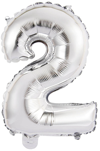 Pallone in foil - Mini Figura 2 - Argento - 34 x 24 cm