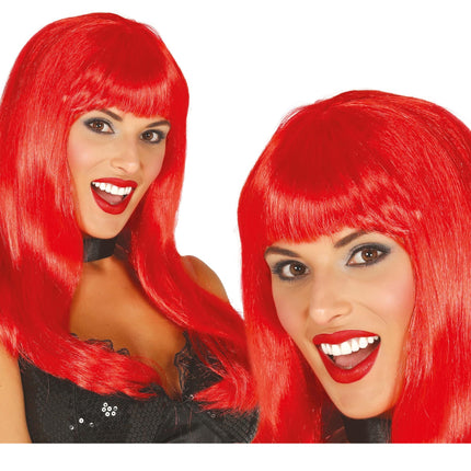 Parrucca Halloween Pony Rosso