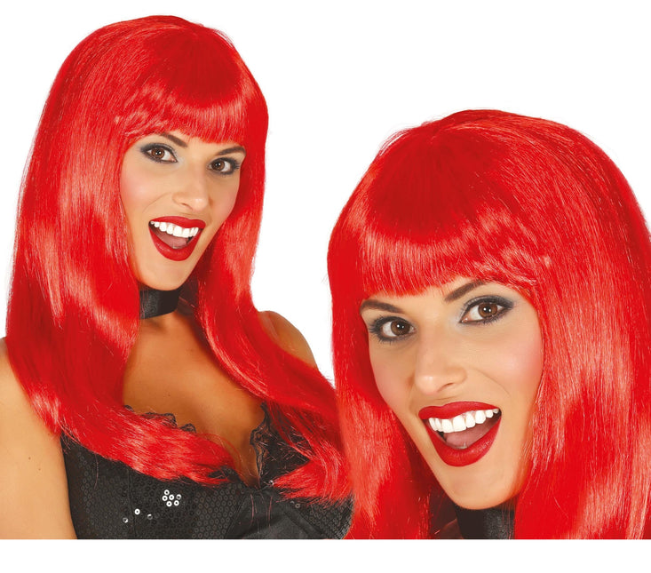 Parrucca Halloween Pony Rosso