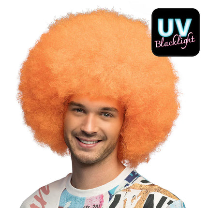 Parrucca Sugar arancione neon UV