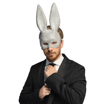 Semimaschera Bunny diamante