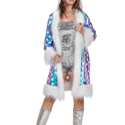 Cappotto a stelle e strisce blu