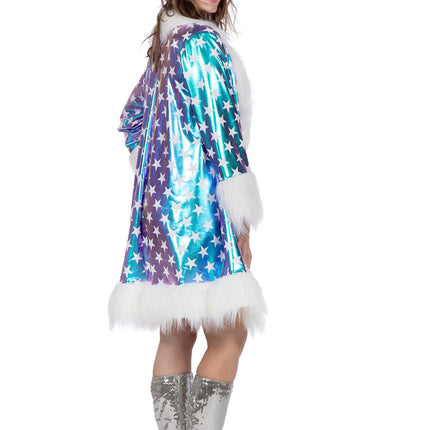 Cappotto a stelle e strisce blu