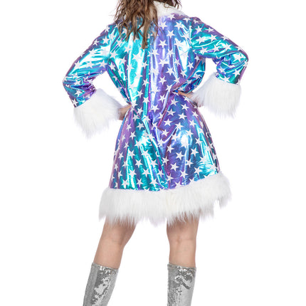 Cappotto a stelle e strisce blu