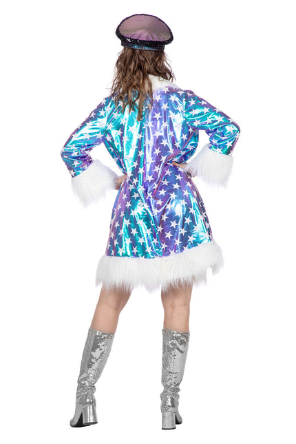 Cappotto a stelle e strisce blu