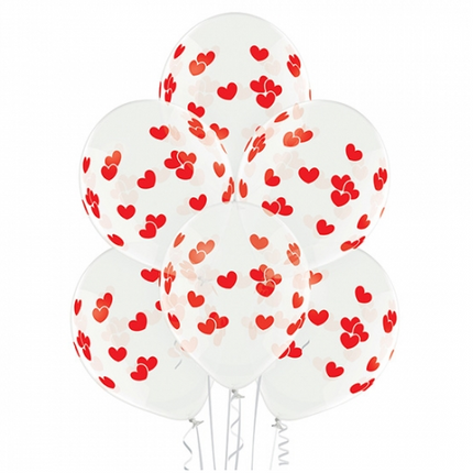 Palloncini a forma di cuore rossi 30 cm, 10 pezzi
