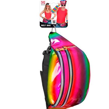 Borsa a tracolla arcobaleno olografica