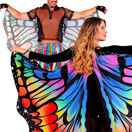 Ali di farfalla arcobaleno 175x140cm