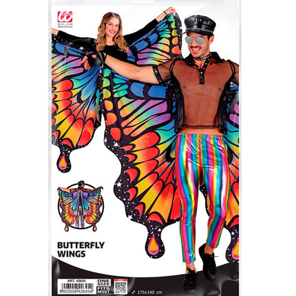 Ali di farfalla arcobaleno 175x140cm