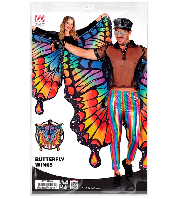 Ali di farfalla arcobaleno 175x140cm