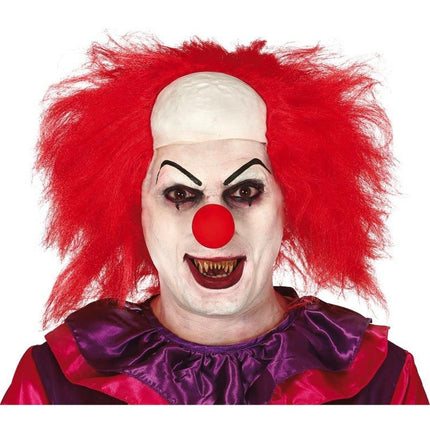 Parrucca Halloween Clown Rosso