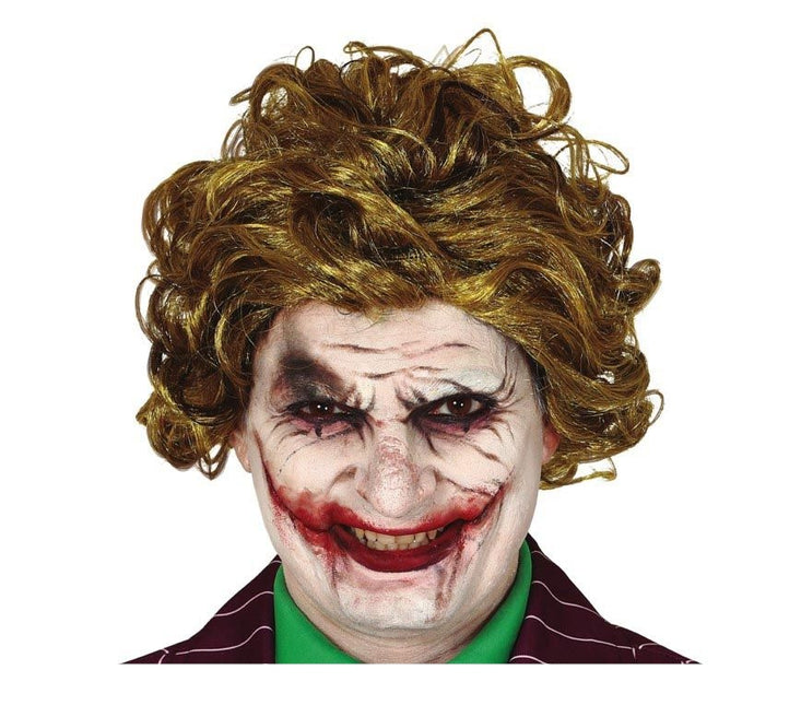 Parrucca Halloween Joker Giallo Verde
