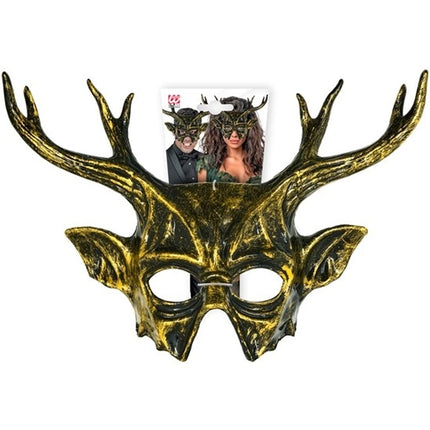 MASCHERA DA CAPRA CON CORNA - PLASTICA RIGIDA