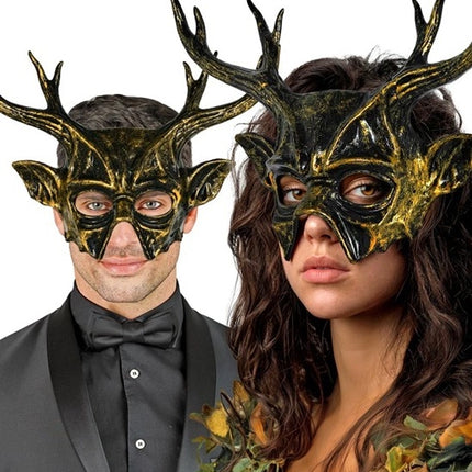 MASCHERA DA CAPRA CON CORNA - PLASTICA RIGIDA