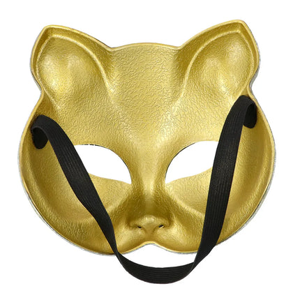 Semimaschera Disco Cat dorata