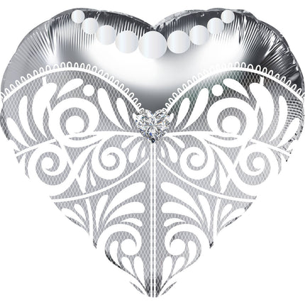 Palloncino ad elio da matrimonio vuoto 45 cm