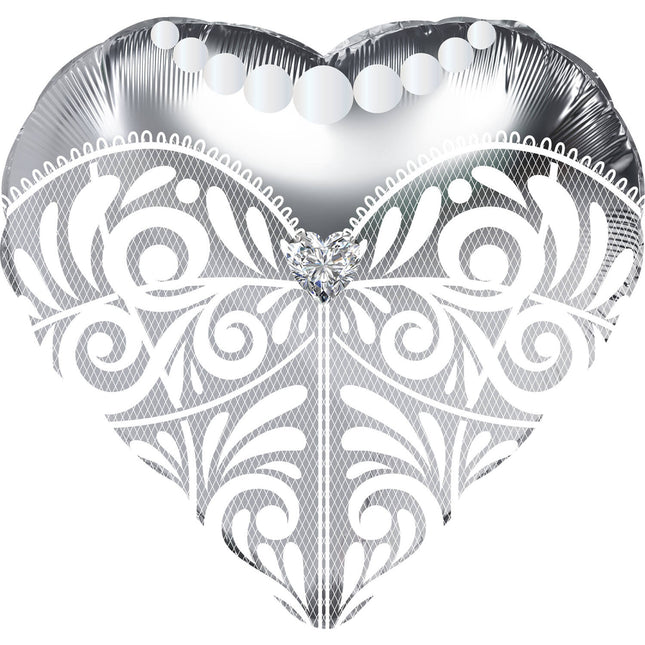 Palloncino ad elio da matrimonio vuoto 45 cm