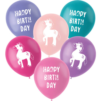 Palloncini Buon Compleanno Cavalli 33cm 6pz