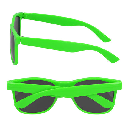 Occhiali da festa Pop verde neon UV