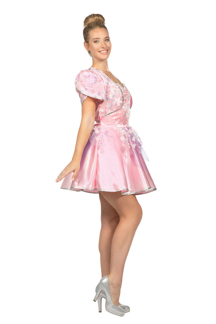 Piuma rosa con fiori