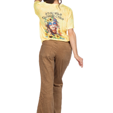 Pantaloni Hippie 60S Marrone Donna