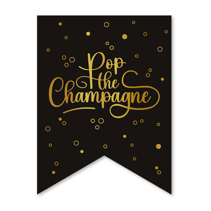 Carta per striscioni 6m - Pop the Champagne - nero