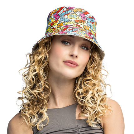 Cappello a secchiello Rave pop art