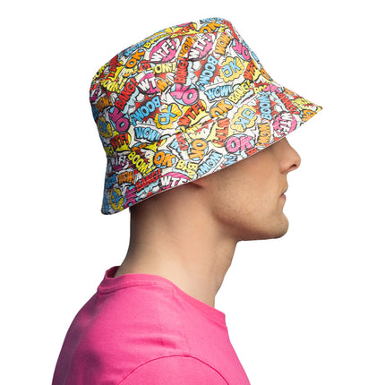 Cappello a secchiello Rave pop art