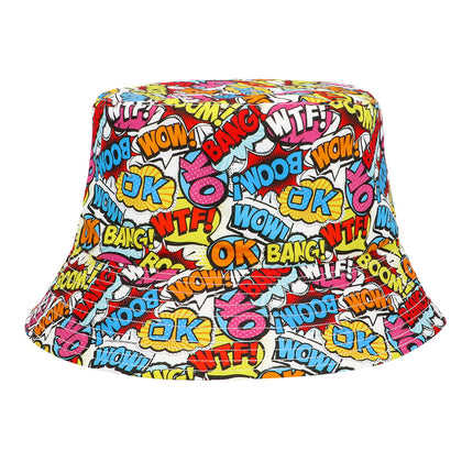 Cappello a secchiello Rave pop art