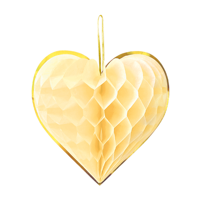 4 Nidi d'ape carta astd 23cm - Cuori acquerellati