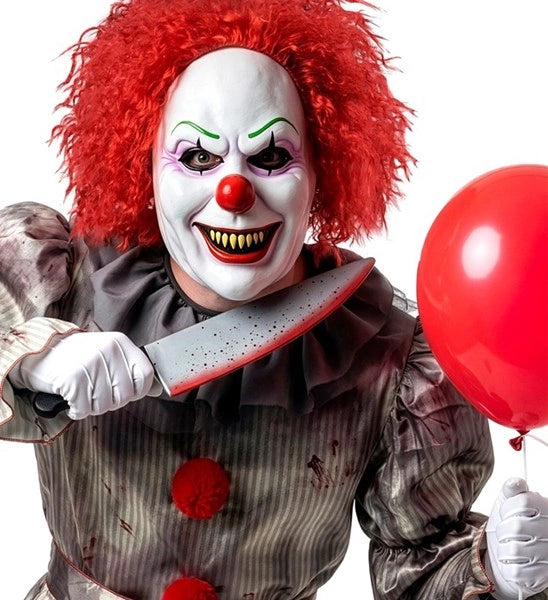 Maschera di Halloween "Clown cattivo" in lattice