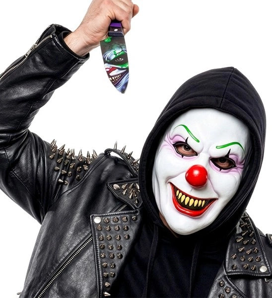 Maschera di Halloween "Clown cattivo" in lattice