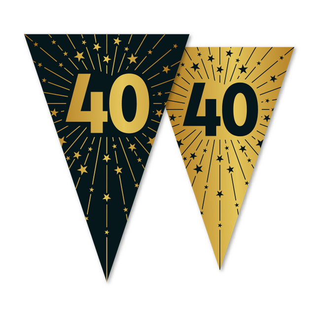40 Anni Ghirlanda Oro Nero 10m
