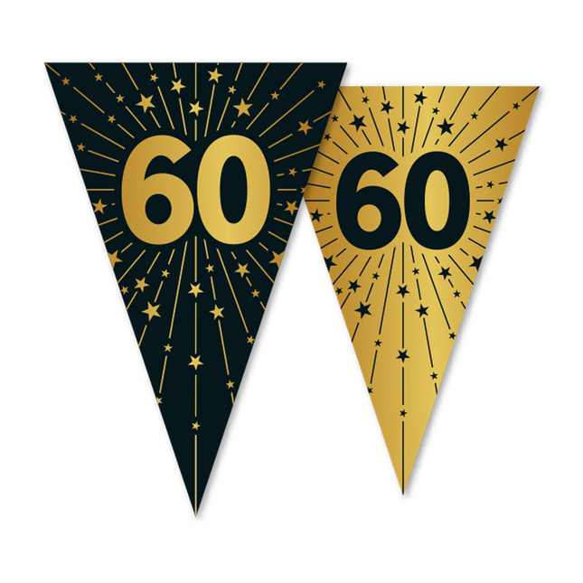 60 Anni Ghirlanda Oro Nero 10m