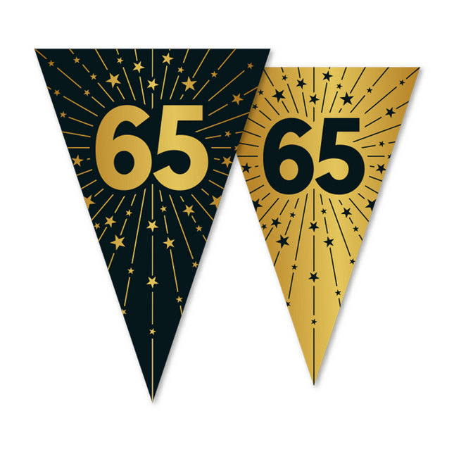 65 Anni Ghirlanda Oro Nero 10m