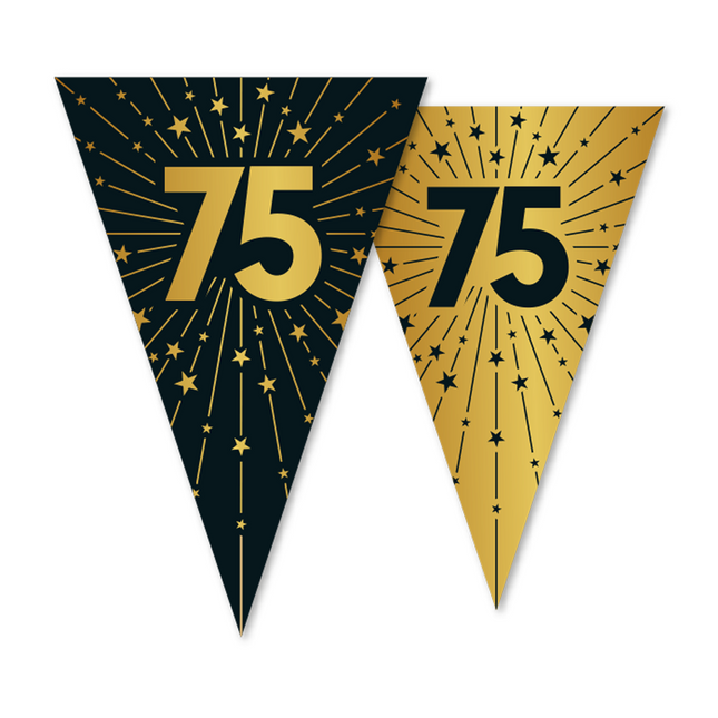 75 Anni Ghirlanda Oro Nero 10m
