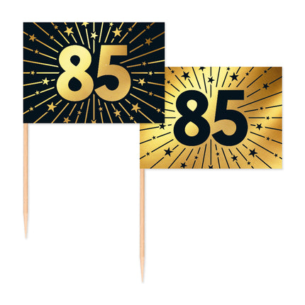 85 Anni Cocktail Picks Oro Nero 50pz
