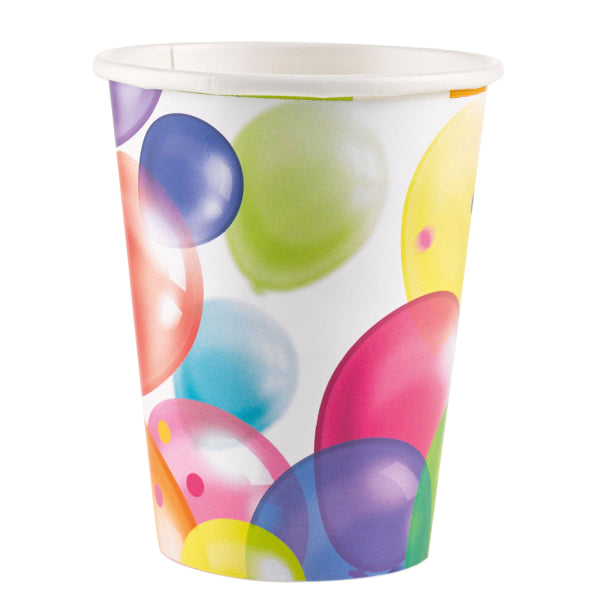 8 Bicchieri di carta per palloncini da 250 ml